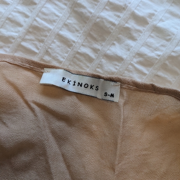 Vintage linen-blend poly-blend button up dress - Picture 6 of 6